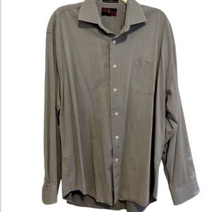 Corporate Casuals Long Sleeve Button Down Shirt Size Large